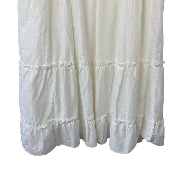 Show Me Your Mumu Sz L Women's White Poof Sleeve Smocked Odette Midi Dress NWT - Picture 13 of 16